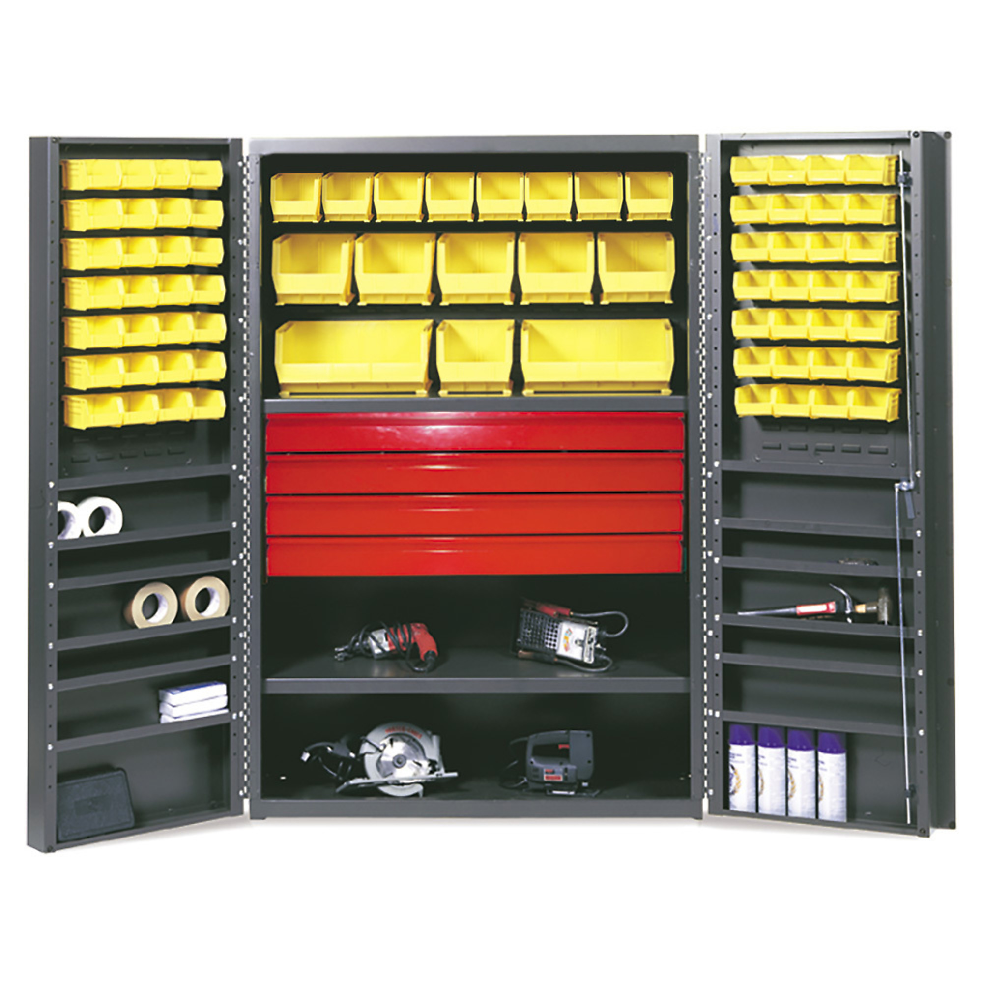 Valley Craft, Drawer Cabinet, Height 72 in, Width 48 in, Bins Included (qty.) 72, Model# F88128A1